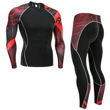 Load image into Gallery viewer, Winter Thermal Underwear Set Men's Sportswear Running Training Warm Base Layer Compression Tights Jogging Suit Men's Gym 2019