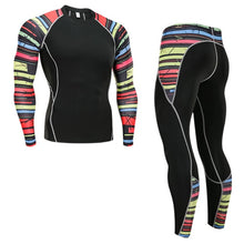 Load image into Gallery viewer, Winter Thermal Underwear Set Men's Sportswear Running Training Warm Base Layer Compression Tights Jogging Suit Men's Gym 2019
