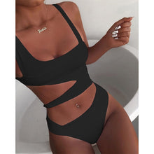 Load image into Gallery viewer, 2020 New Sexy White One Piece Swimsuit Women Cut Out Swimwear Push Up Monokini Bathing Suits Beach Wear Swimming Suit For Women