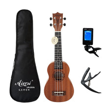 Load image into Gallery viewer, Aiersi brand 21 inch ukelele mahogany Soprano gecko ukulele musical instrument guitar