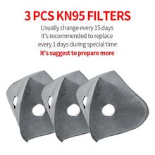 Load image into Gallery viewer, CoolChange KN95 PM2.5 Coronavirus masque Anti-poussière charbon actif avec filtre Anti-Pollution cyclisme Sport vélo vtt vélo masque facial
