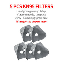 Load image into Gallery viewer, CoolChange KN95 PM2.5 Coronavirus masque Anti-poussière charbon actif avec filtre Anti-Pollution cyclisme Sport vélo vtt vélo masque facial