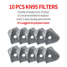 Load image into Gallery viewer, CoolChange KN95 PM2.5 Coronavirus masque Anti-poussière charbon actif avec filtre Anti-Pollution cyclisme Sport vélo vtt vélo masque facial
