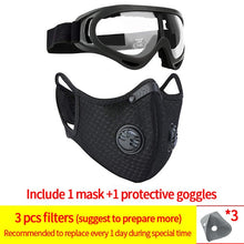 Load image into Gallery viewer, CoolChange KN95 PM2.5 Coronavirus masque Anti-poussière charbon actif avec filtre Anti-Pollution cyclisme Sport vélo vtt vélo masque facial