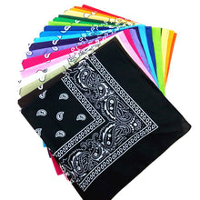Load image into Gallery viewer, outdoor Bandana Square Scarf 55cm*55cm Black Red Paisley Headband Printed For Women/Men/Boys/Girls
