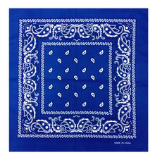 Load image into Gallery viewer, outdoor Bandana Square Scarf 55cm*55cm Black Red Paisley Headband Printed For Women/Men/Boys/Girls

