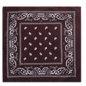 outdoor Bandana Square Scarf 55cm*55cm Black Red Paisley Headband Printed For Women/Men/Boys/Girls