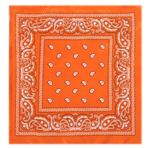 outdoor Bandana Square Scarf 55cm*55cm Black Red Paisley Headband Printed For Women/Men/Boys/Girls