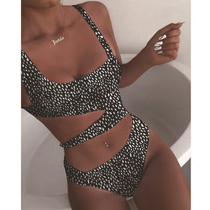 2020 New Sexy White One Piece Swimsuit Women Cut Out Swimwear Push Up Monokini Bathing Suits Beach Wear Swimming Suit For Women