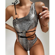 Load image into Gallery viewer, 2020 New Sexy White One Piece Swimsuit Women Cut Out Swimwear Push Up Monokini Bathing Suits Beach Wear Swimming Suit For Women
