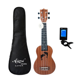 Aiersi brand 21 inch ukelele mahogany Soprano gecko ukulele musical instrument  guitar