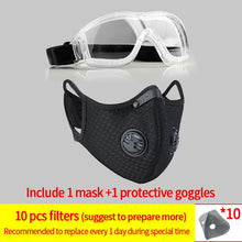 Load image into Gallery viewer, CoolChange KN95 PM2.5 Coronavirus masque Anti-poussière charbon actif avec filtre Anti-Pollution cyclisme Sport vélo vtt vélo masque facial

